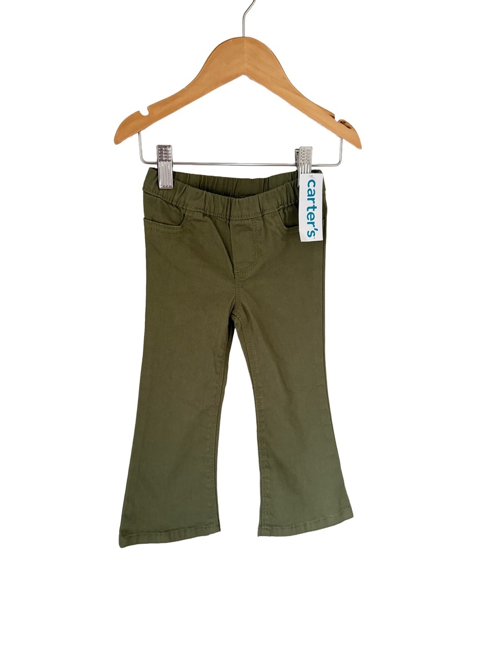 Carter's Olive Green Flare Leg Kids Pants NWT 2T